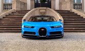 Close up of front end of a Bugatti Chiron